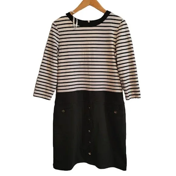 Sandra Darren- Black and white dress- size 10 - Picture 2 of 7